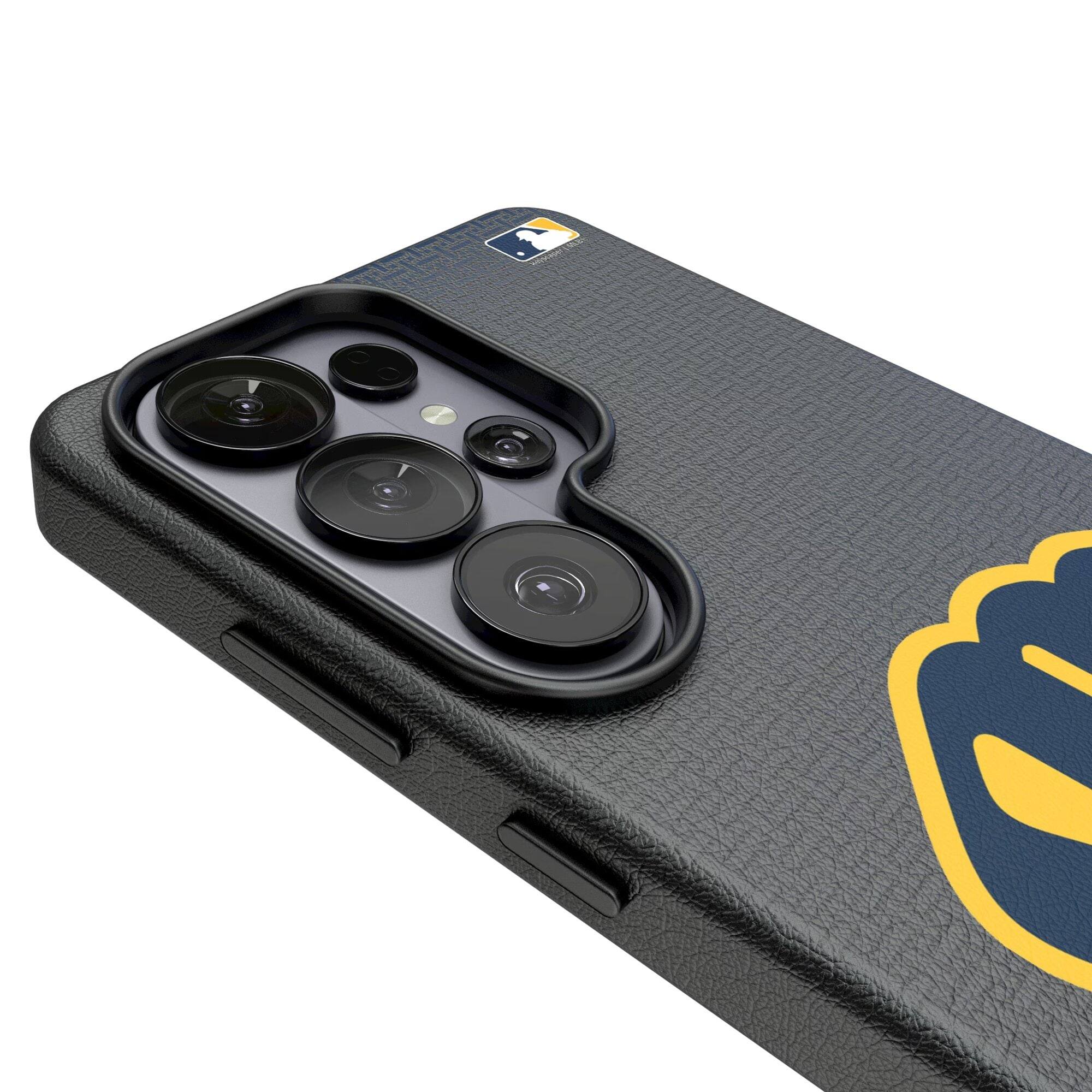 Alt View 2. Keyscaper - Linen Galaxy Magnetic Bump Case - S25 Ultra - Black.