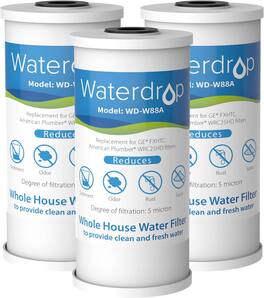 Waterdrop - FXHTC Whole House Carbon Water Filter, Replacement for GE® FXHTC, GXWH40L, GXWH35F, Culligan® RFC-BBSA