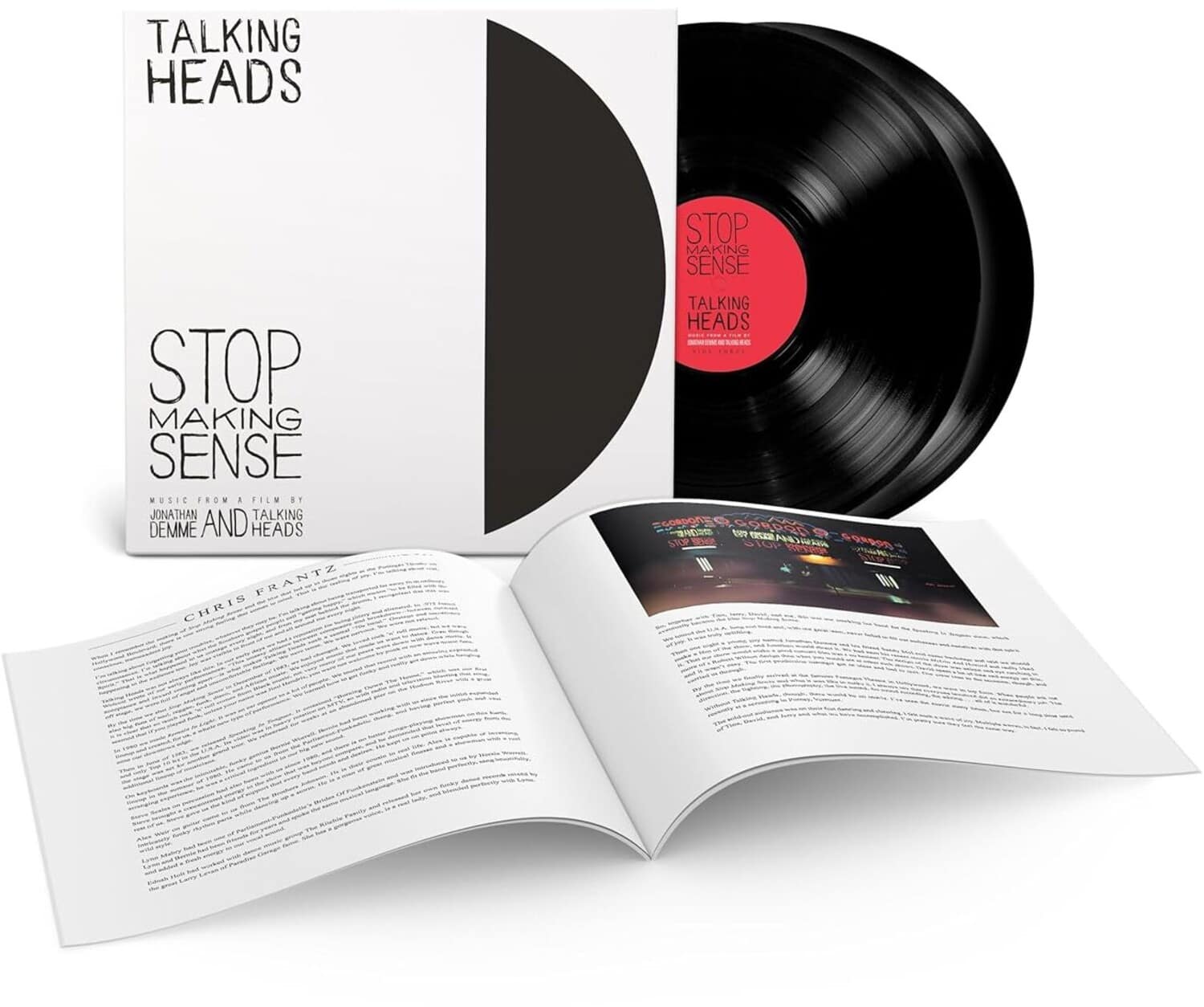 TALKING HEADS

STOP MAKING SENSE

MUSIC FROM A FILM BY JONATHAN DEMME AND TALKING HEADS

STOP MAKING SENSE

TALKING HEADS

MUSIC FROM A FILM BY JONATHAN DEMME AND TALKING HEADS

CHRIS FRANTZ

[The rest of the text is not fully legible and appears to be part of an article or interview.]