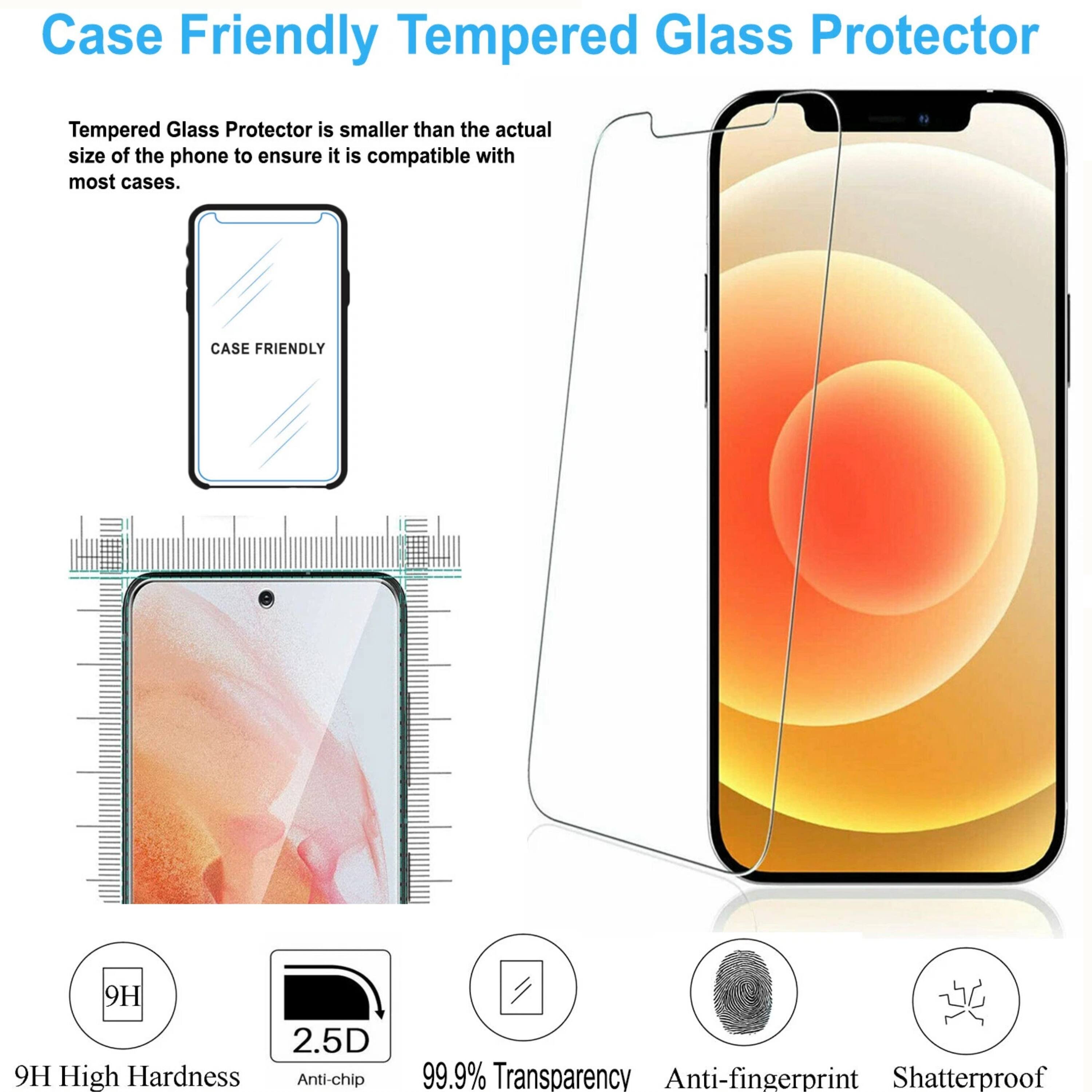 Case Friendly Tempered Glass Protector

Tempered Glass Protector is smaller than the actual size of the phone to ensure it is compatible with most cases.

9H High Hardness
2.5D
99.9% Transparency
Anti-chip
Anti-fingerprint
Shatterproof