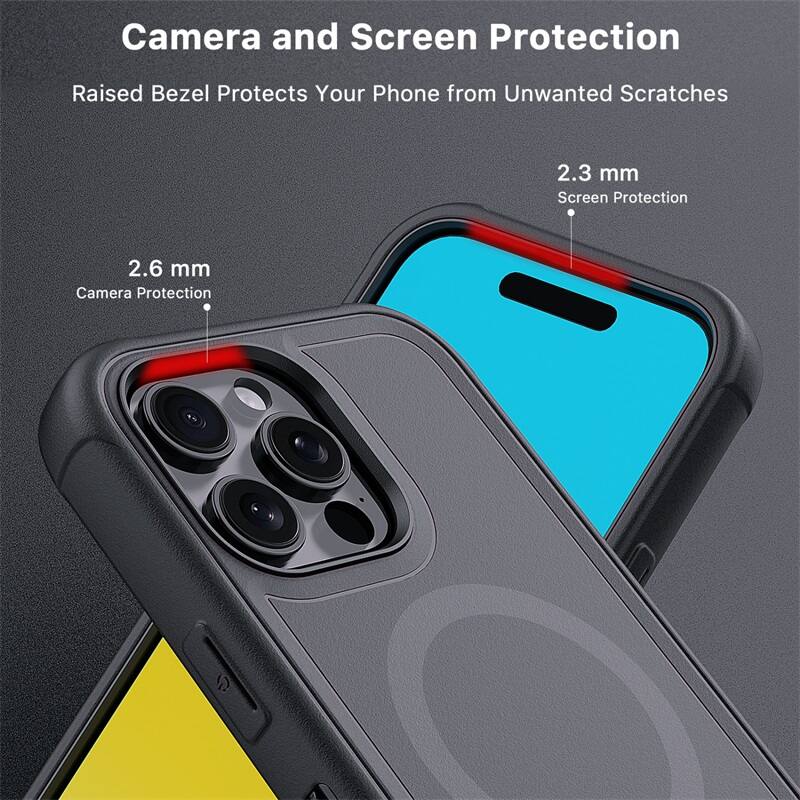 Camera and Screen Protection
Raised Bezel Protects Your Phone from Unwanted Scratches
2.3 mm Screen Protection
2.6 mm Camera Protection