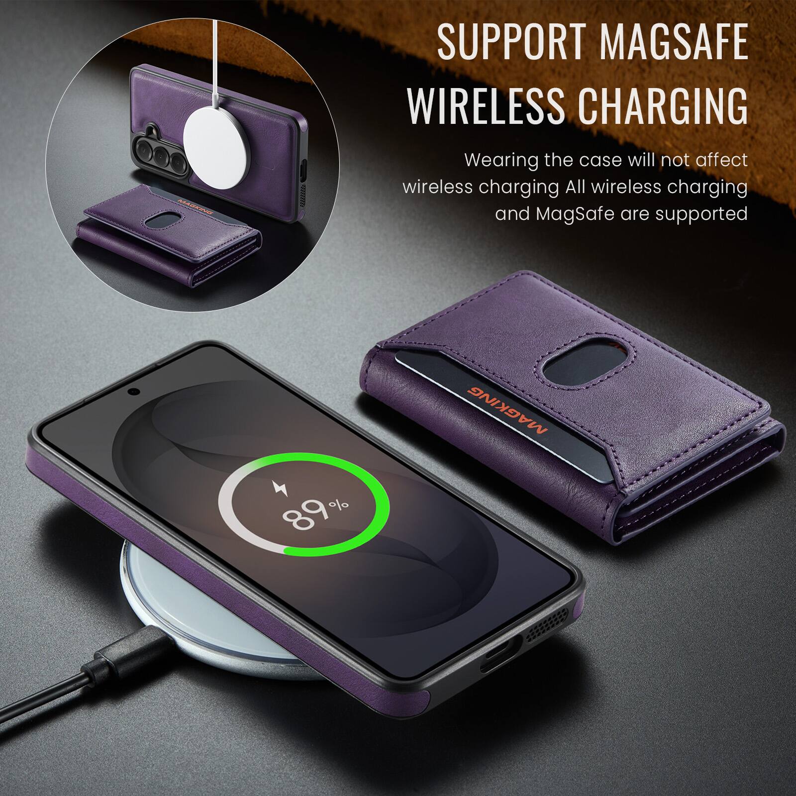 SUPPORT MAGSAFE WIRELESS CHARGING

Wearing the case will not affect wireless charging. All wireless charging and MagSafe are supported

89%