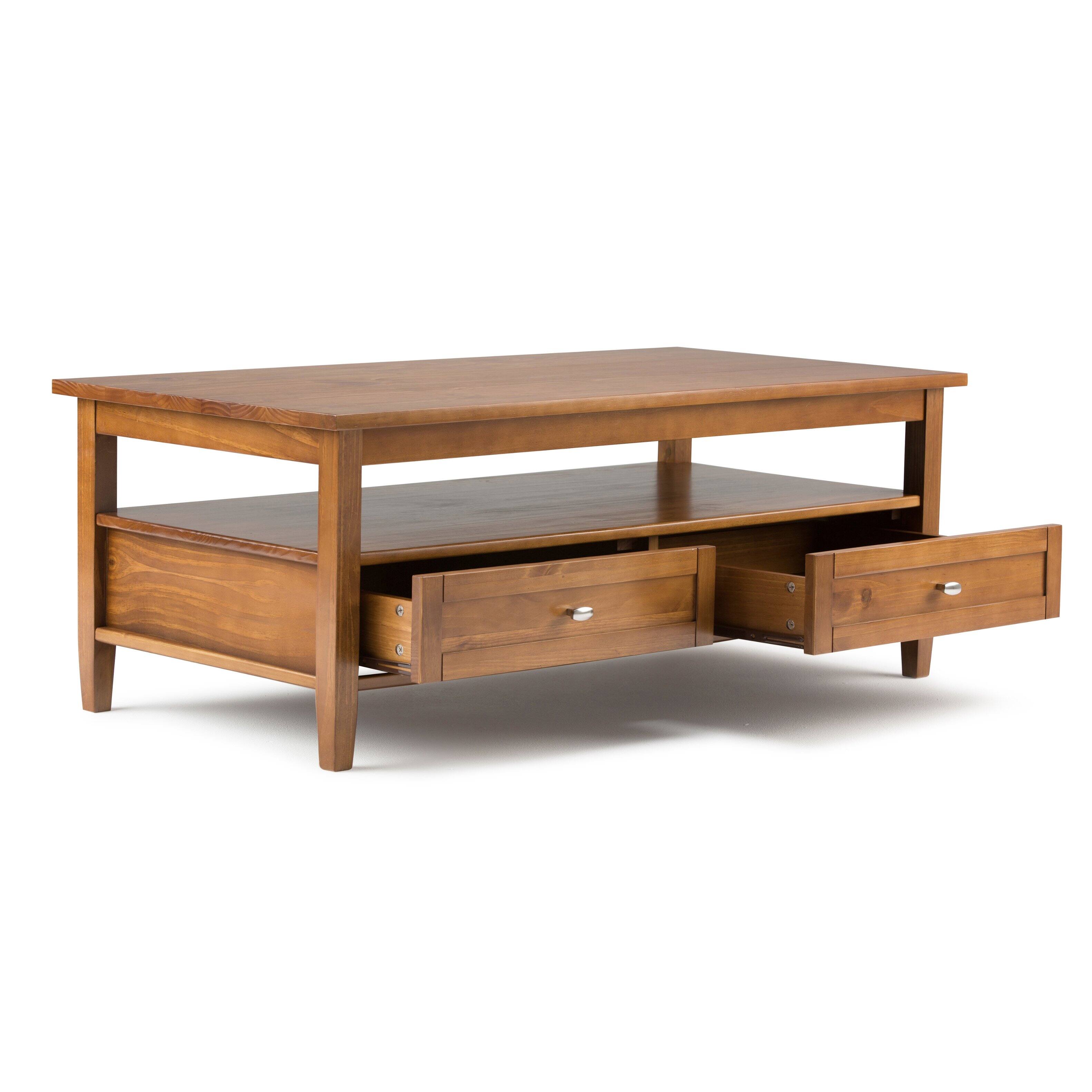Alt View 11. Simpli Home - Warm Shaker Coffee Table - Light Golden Brown.