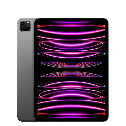 Front. Apple - iPad Pro 11-inch (4th Gen) - 256GB - Gray - Cellular - Gray.