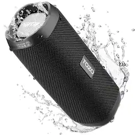 TOZO - PA2 Portable Bluetooth Speaker – Dual Drivers, Deep Bass, IPX8 Waterproof, 25-Hour Battery, App EQ - Black