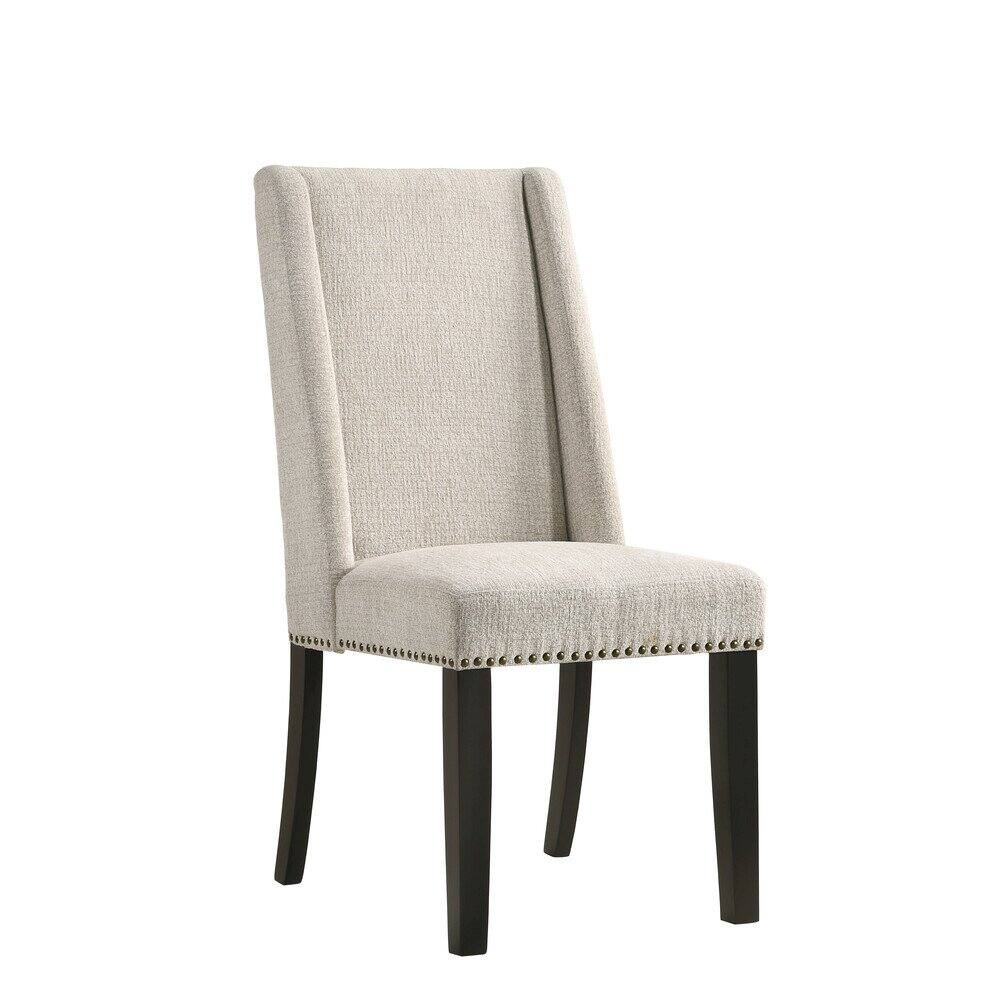 Alt View 4. Carolina Chair & Table - Alden Wood Top 36" Round Dining Table and 4 Laurant Upholstered Dining Chairs - Elm, Black.