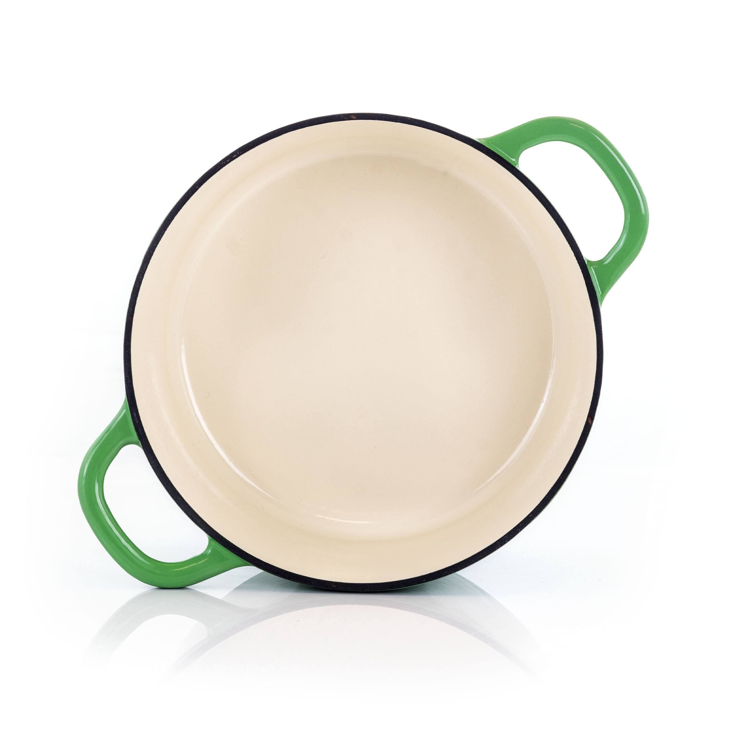 Alt View 4. Crock-Pot - Crock-Pot Artisan 2 Piece 7 Quarts Enameled Cast Iron Dutch Oven in Pistachio Green - Green.