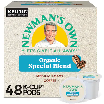 Newman's Own Organic Special Blend Medium Roast Coffee K-Cup Pods.