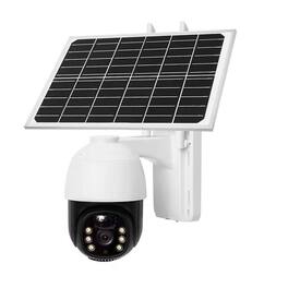 Cluzine - Solar Powered PTZ Security Camera,2-Way Audio, Human Detection, Color Night Vision for Outdoor
