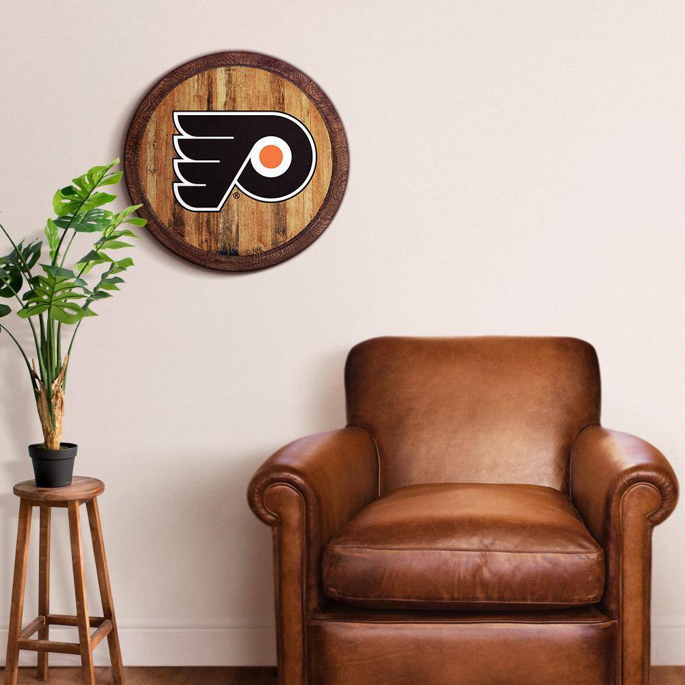 Alt View 1. The Fan-Brand - Philadelphia Flyers 21'' x 21'' Color Logo Faux Barrel Top Sign - Multicolor.