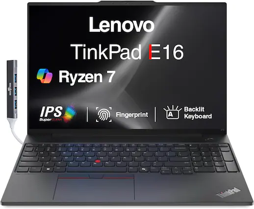 Lenovo ThinkPad E16 Ryzen 7 IPS Backlit Fingerprint SuperCLEAR Keyboard