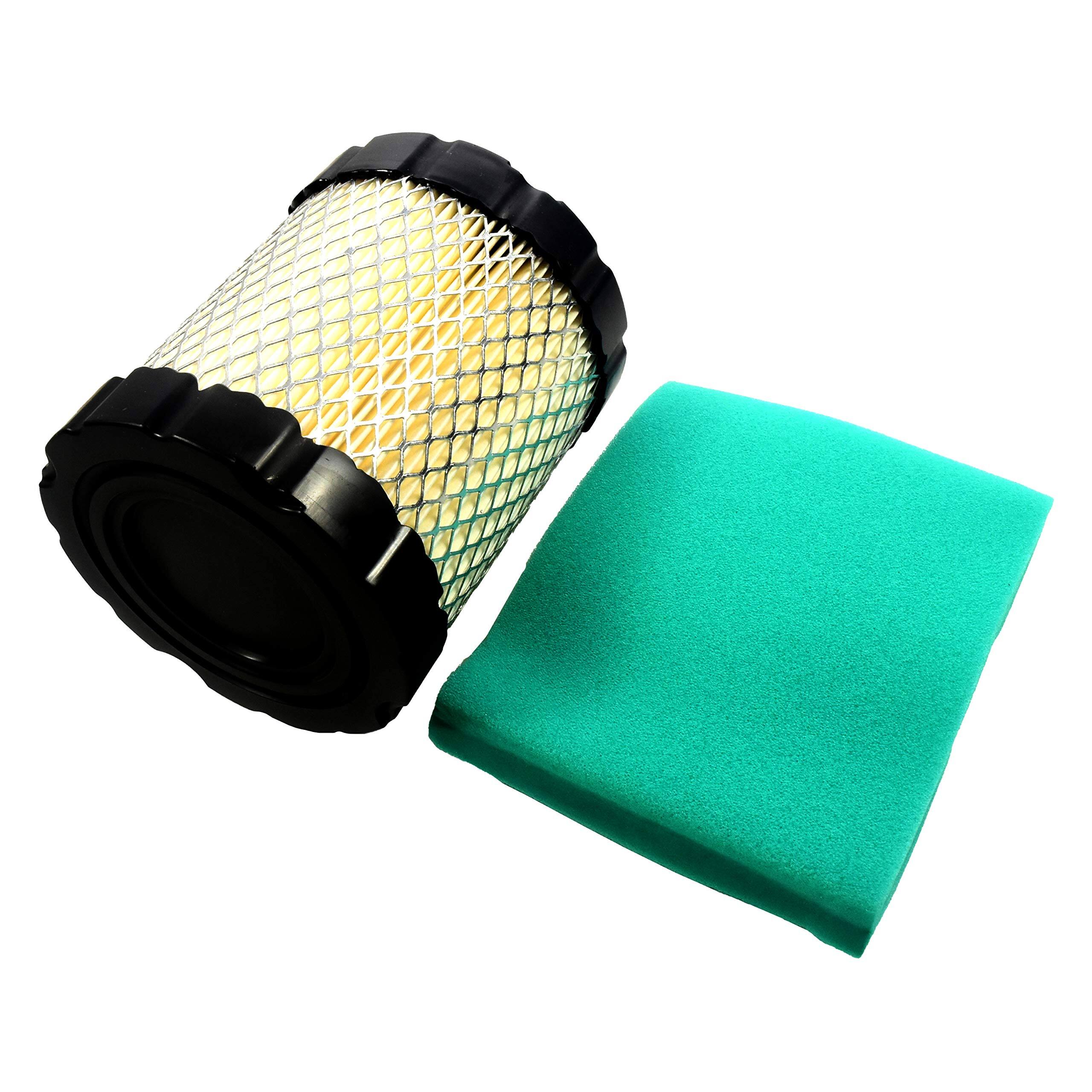 Angle. HQRP - Air Filter with Foam Pre-Filter Kit for John Deere ZTrak Z425 Z435 Z445 Z465 Z535M Z535R Z625.