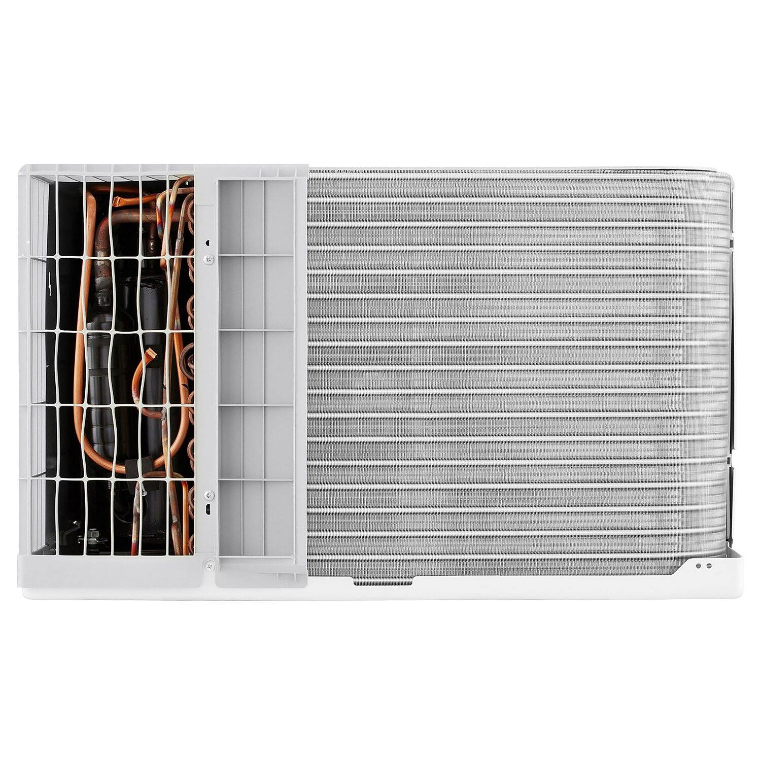 Alt View 3. LG - 450 Sq. Ft. 10,000 BTU 230V Through-the-Wall Air Conditioner with 11,200 BTU Supplemental Heat Function - White.