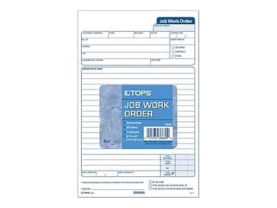 "TOPS - Job 3-Part Carbonless Work Orders, 8.62""L x 5.67""W, 50 Sets/Book (3868) - White" price history on PriceWatchPro