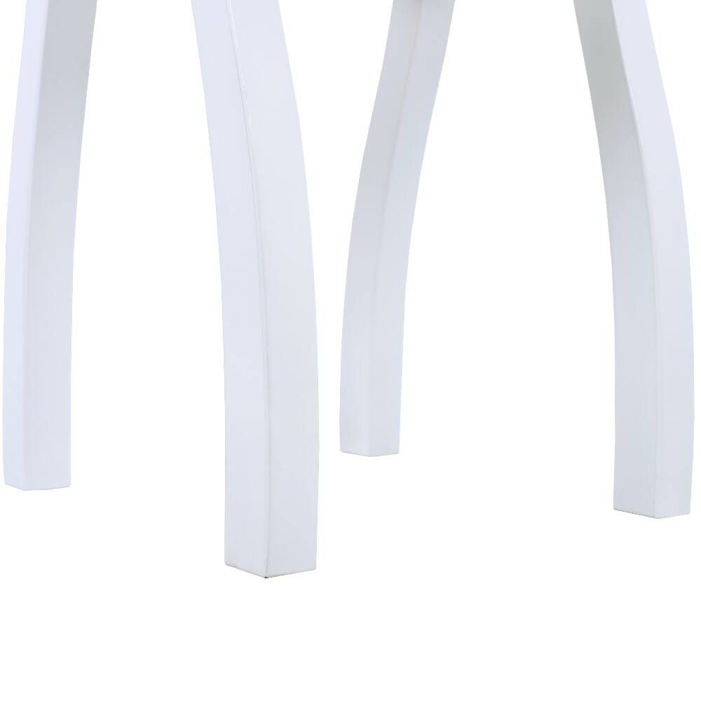Alt View 5. Loheer - Loheer Acacia Wood End Table White Side Table Weather Resistant Rectangular Garden Table Outdoor Accent Table - White.