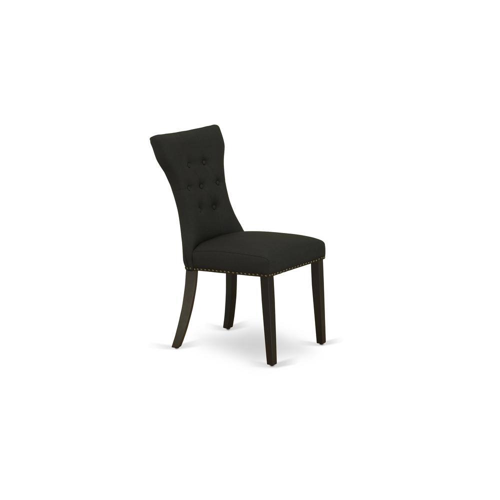 Left. East West Furniture - Dining Chair Black - Black.