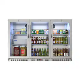 Koolmore - 53 in. Three-Door Back Bar Refrigerator - 11 Cu Ft. BC-3DSW-SS - Stainless Steel