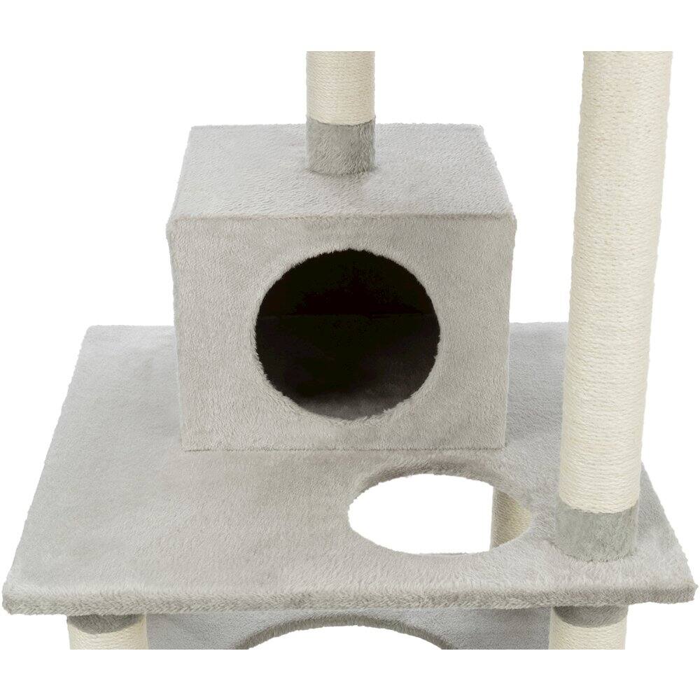 Alt View 1. TRIXIE - Abby Plush 4-Level Cat Tree with Sisal Scratching Posts Condo & Cat Toy - Gray.