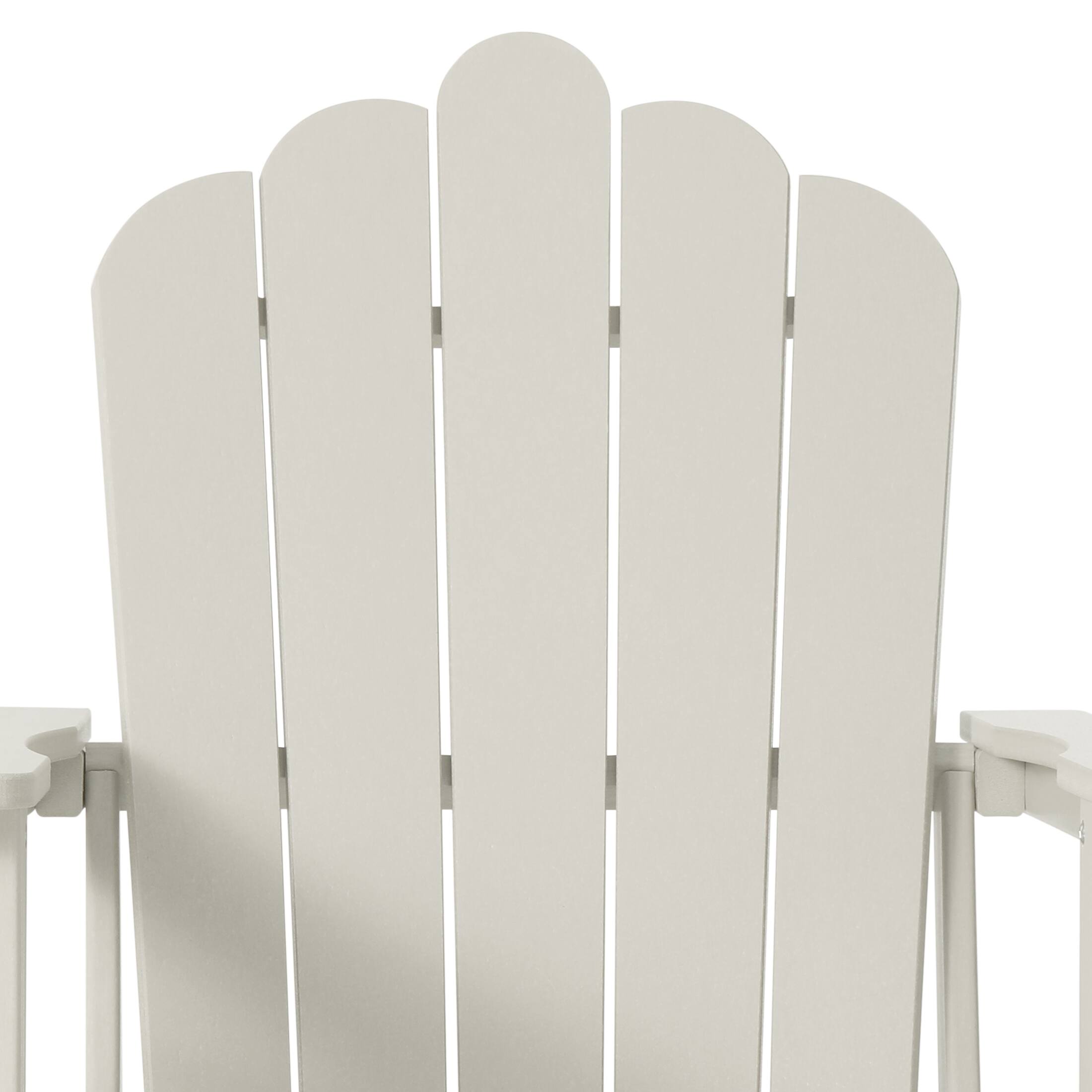Alt View 1. WestinTrends - WestinTrends Highland Outdoor Patio HDPE Adirondack Chair With Cup Holder and Table Set - Sand.