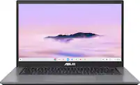 ASUS - CX34 14" FHD Chromebook Plus Laptop with Google AI - Intel Core i5 - 8GB Memory - 128GB SSD - Rock Grey - Front_Zoom