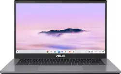 ASUS - CX34 14" FHD Chromebook Plus Laptop with Google AI - Intel Core i5 - 8GB Memory - 128GB SSD - Rock Grey - Front_Zoom