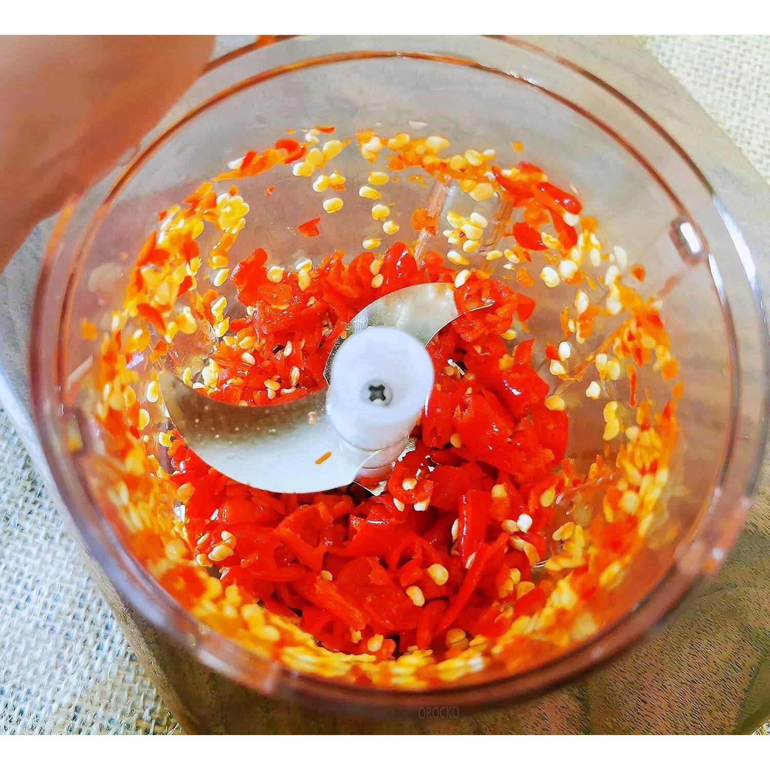 Back. PARKER SLATER - Electric Garlic Chopper, 250ml USB Rechargeable Mini Food Processor for Vegetables, Meats, Spices (Green) - Green.