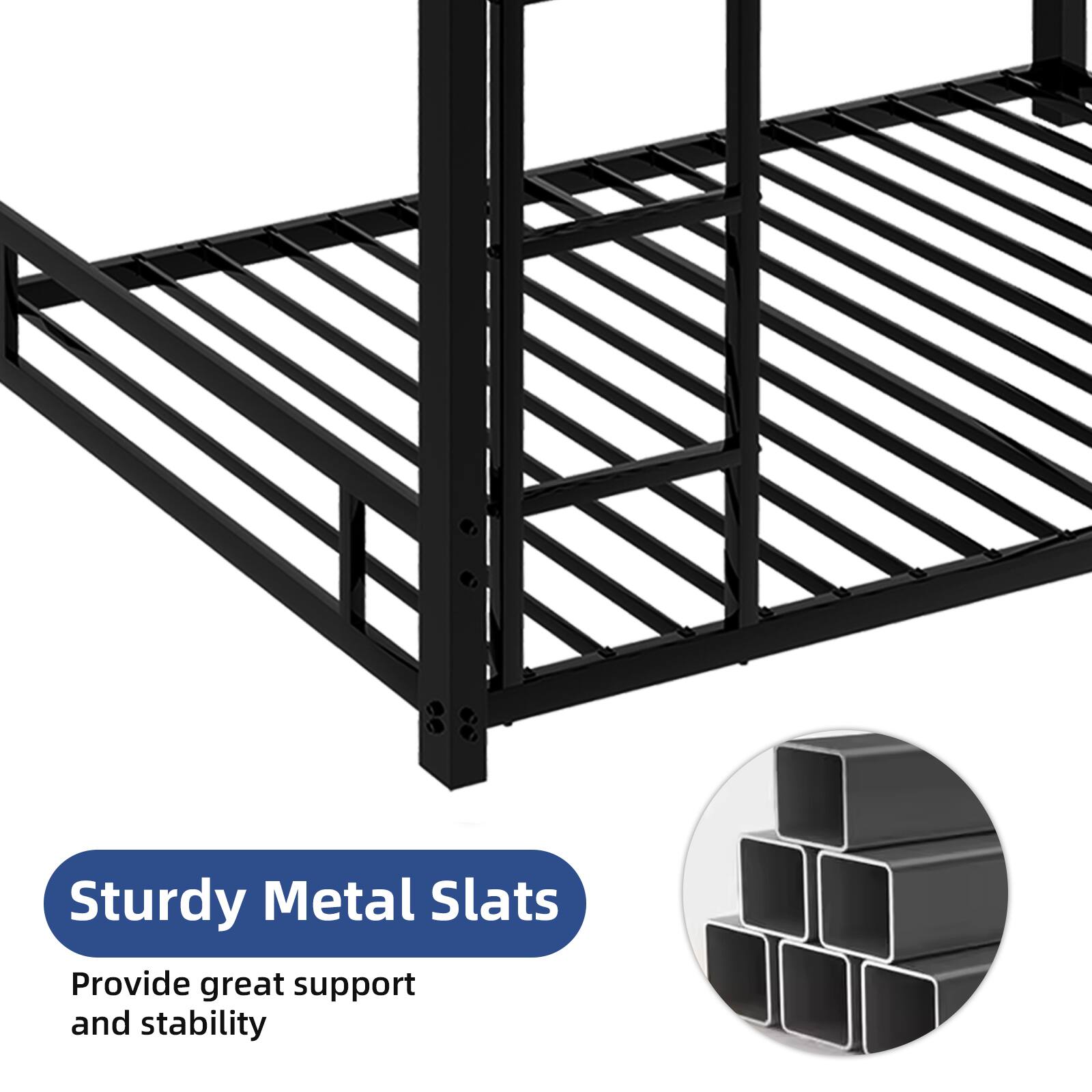 Sturdy Metal Slats Provide great support and stability