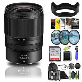 Nikon - NIKKOR Z 17-28mm f/2.8 Lens (20115) + 64GB Memory Card + Filter Kit - Bundle - Black