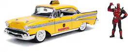 Jada Toys - Marvel Deadpool - 1:24 Taxi (1957 Chevy Bel-Air) Die-Cast Car & Deadpool Figure - COLLECTIBLES - Multicolor