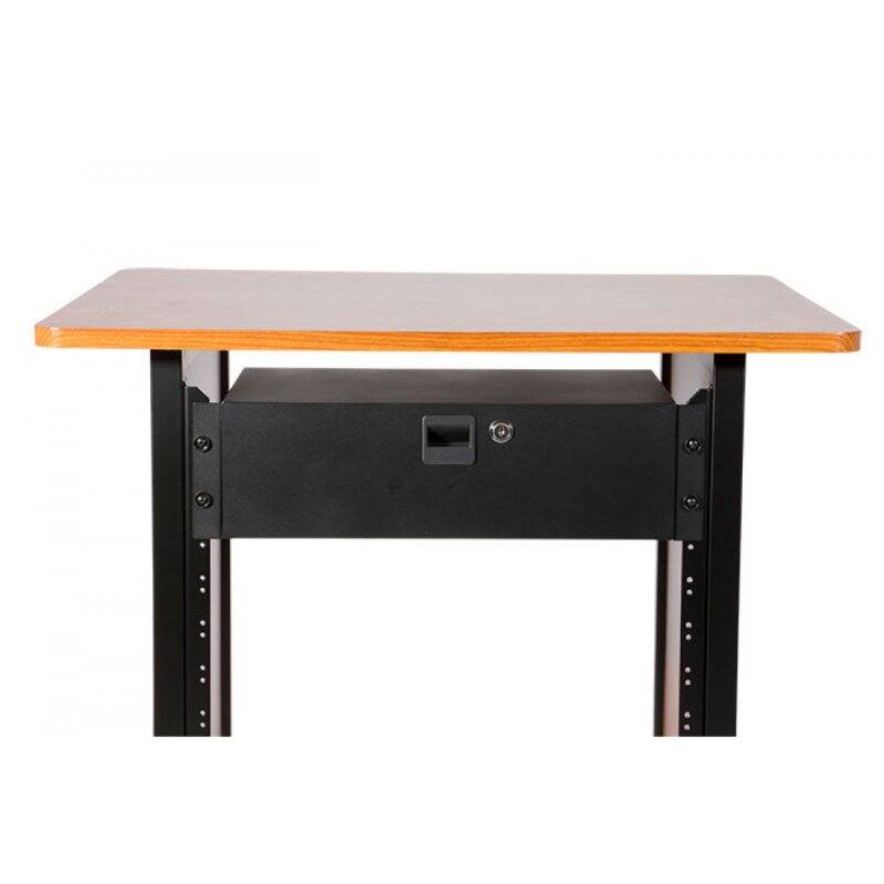 Alt View 3. On Stage Stands - OnStage RDLS3000 3U Locking Rack Drawer, Shallow (RDLS 3000) Black - Black.