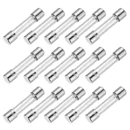Unique Bargains - 20A 250V 6x30mm Time Delay Glass Fuse UL Listed Slow Blow Fuse for Home Appliances 15pcs