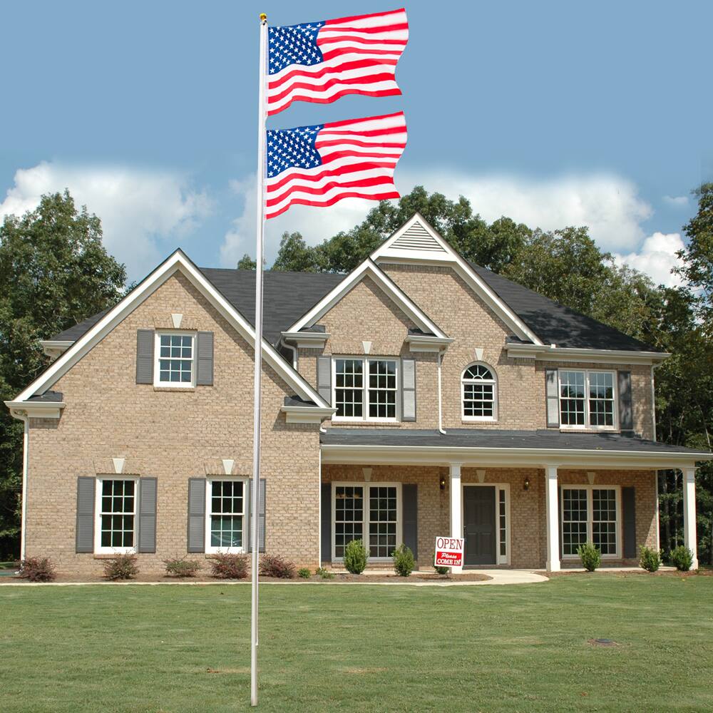 Alt View 7. Winado - 25 FT Sectional Aluminum Flagpole + 1 US American Flag Pole Kit.