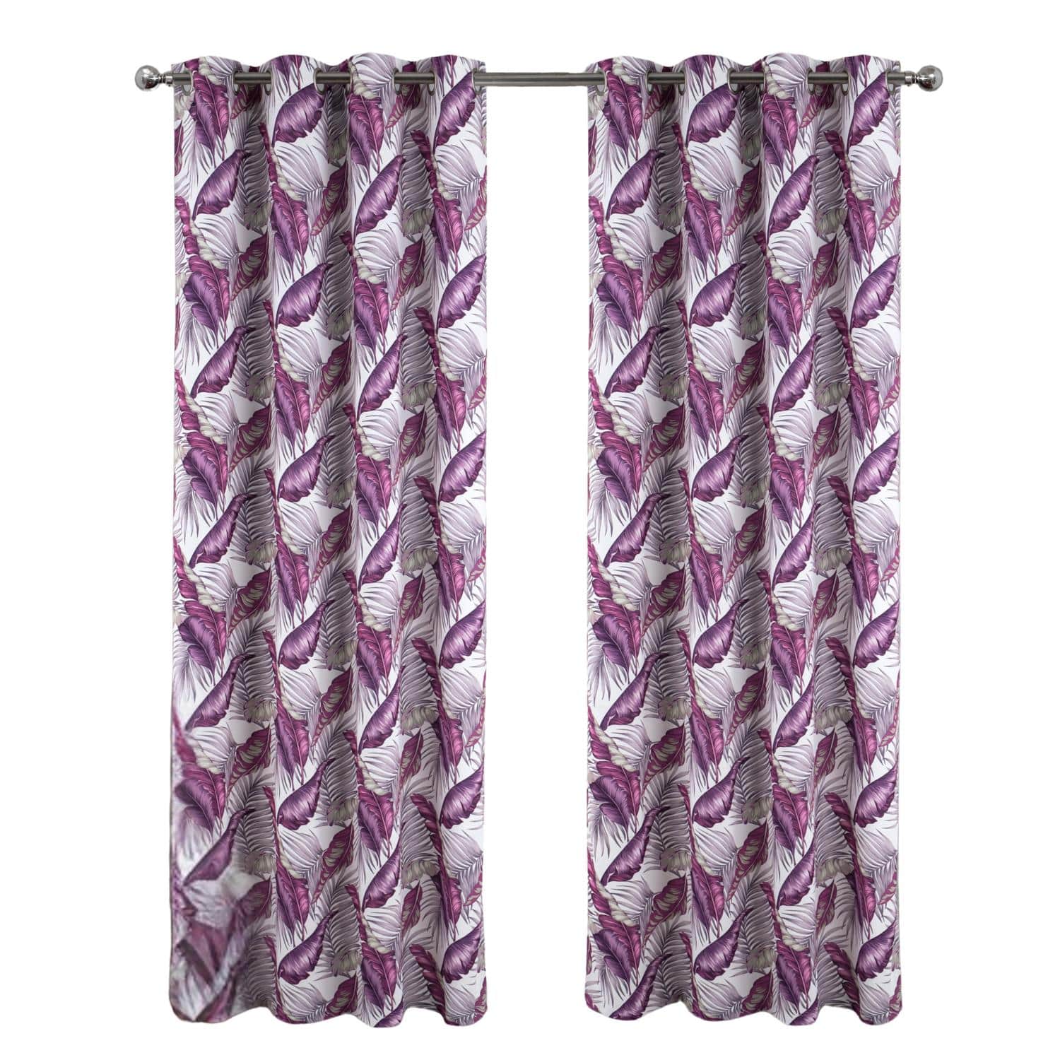 RT Designers Collection - RT Designer Collection Brazil Printed Blackout Luxurious Decorative Grommet Curtain Panel 54" x 90" - Lilac