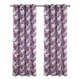 RT Designers Collection - RT Designer Collection Brazil Printed Blackout Luxurious Decorative Grommet Curtain Panel 54" x 90" - Lilac