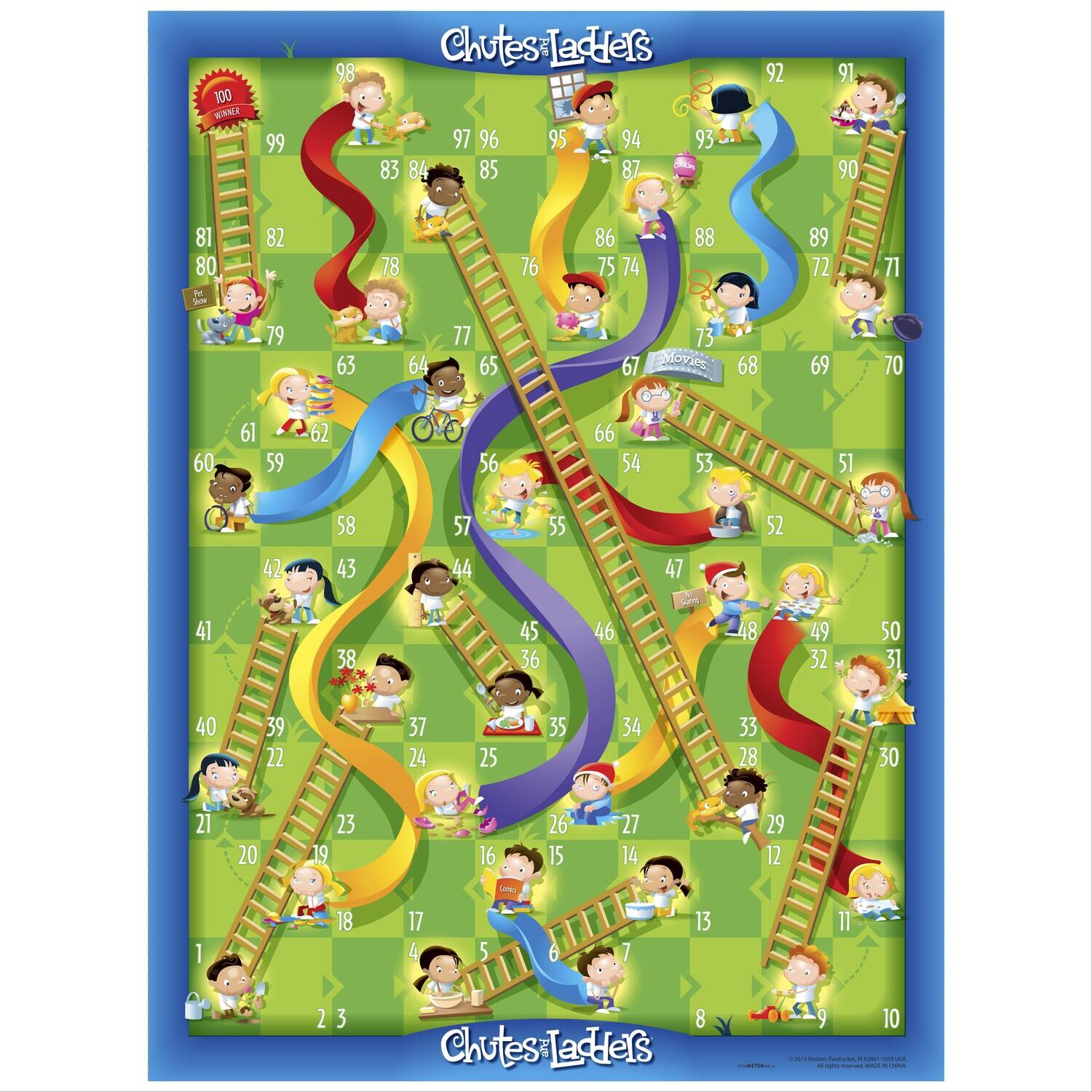 Chutes Ladders

1, 2, 3, 4, 5, 6, 7, 8, 9, 10, 11, 12, 13, 14, 15, 16, 17, 18, 19, 20, 21, 22, 23, 24, 25, 26, 27, 28, 29, 30, 31, 32, 33, 34, 35, 36, 37, 38, 39, 40, 41, 42, 43, 44, 45, 46, 47, 48, 49, 50, 51, 52, 53, 54, 55, 56, 57, 58, 59, 60, 61, 62, 63, 64, 65, 66, 67, 68, 69, 70, 71, 72, 73, 74, 75, 76, 77, 78, 79, 80, 81, 82, 83, 84, 85, 86, 87, 88, 89, 90, 91, 92, 93, 94, 95, 96, 97, 98, 99, 100