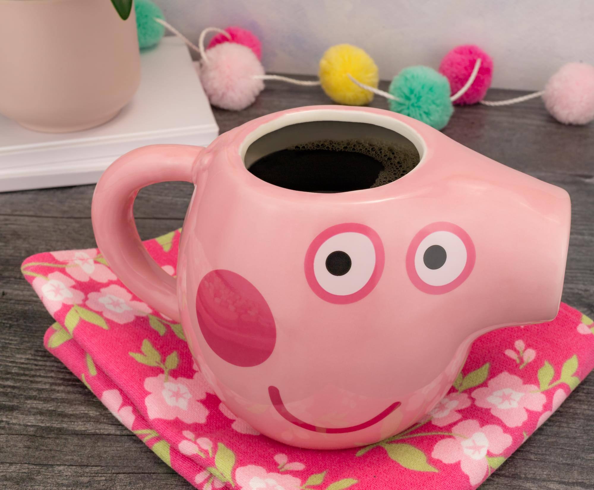 Alt View 2. Silver Buffalo - Peppa Pig Sculpted Ceramic Mug | Holds 20 Ounces - Pink.