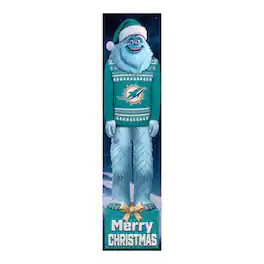 Fan Creations - Miami Dolphins 48" Yeti Christmas Leaner - Multicolor