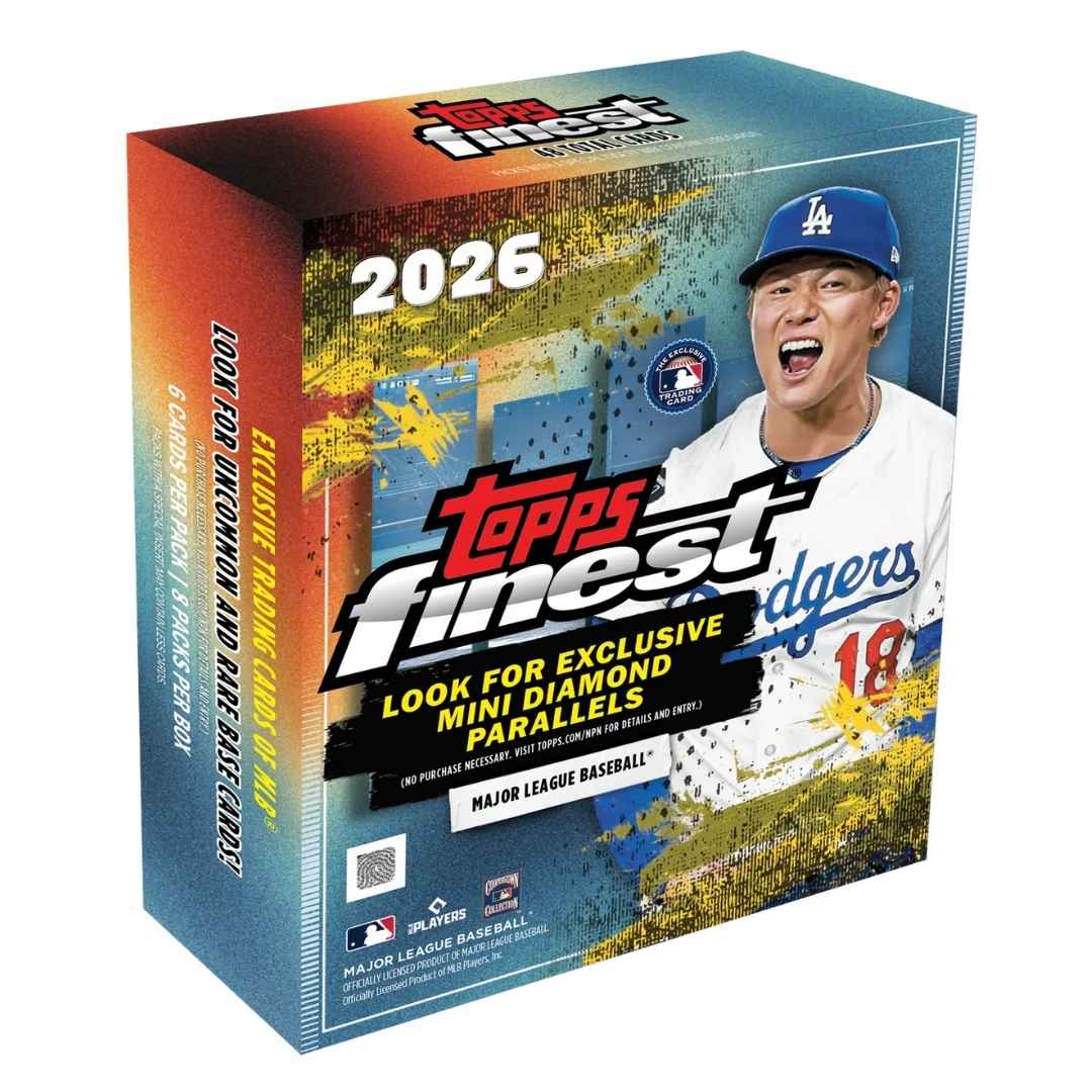 finest LOPPS 48 TOTAL CARDS LA 2026 9 LOOK FOR TRADING CARD CARDS EXCLUSIVE SPECK! PER PACK UNCOMMON tepps INSERT MAY CONTAIN LESS CARDS. 8 PACKS PER AND RARE TRADING CARDS finest LOOK MINI PARALLELS FOR DIAMOND EXCLUSIVE DETAILS AND ENTRY.) digers 18 BOX FOR BASE VISIT TOPPS.COM/MPN PURCHASE NECESSARY. BASEBALL OF MLB (NO LEAGUE MAJOR CARDS! PLAYERS BASEBALL BASEBALL LEAGUE OF Flavors MAJORLEAGUE OFFICIALLY MAJOR Product M.S Officially Licensed