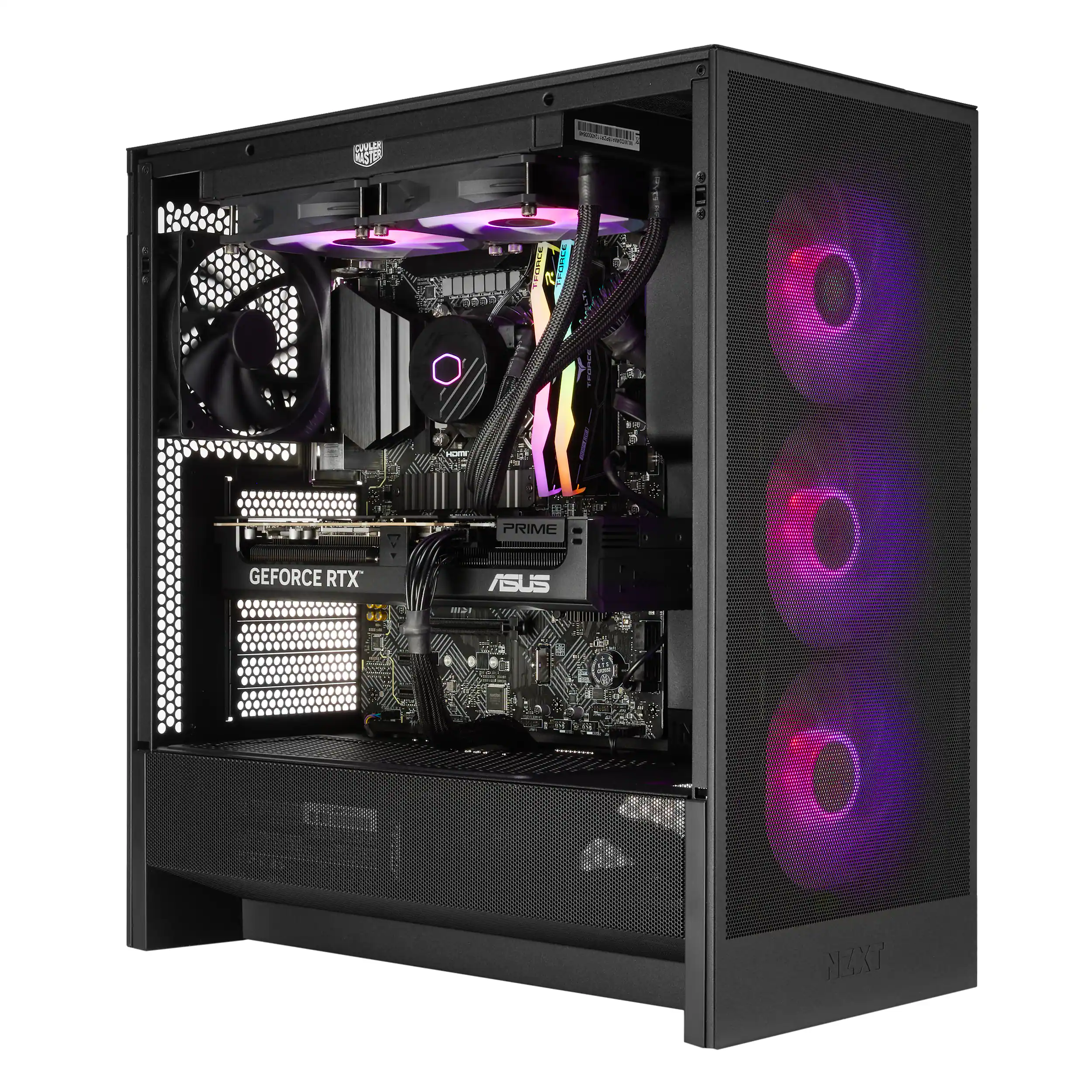 TECHWHIZ - Vortex - AMD Ryzen 7 9800X3D – NVIDIA GeForce RTX 5080 – 32GB DDR5 – 2TB NVMe SSD – Windows 11 Pro – AI Ready - Black