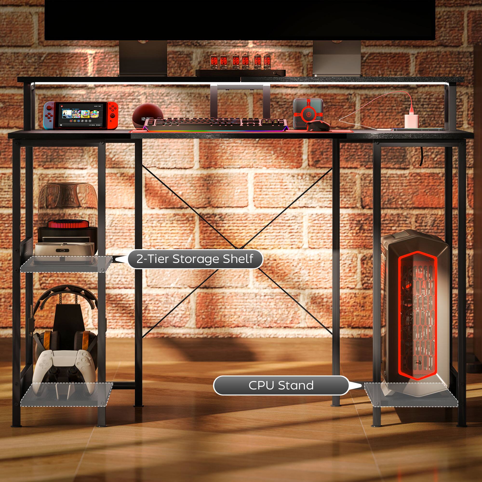 2-Tier Storage Shelf, CPU Stand