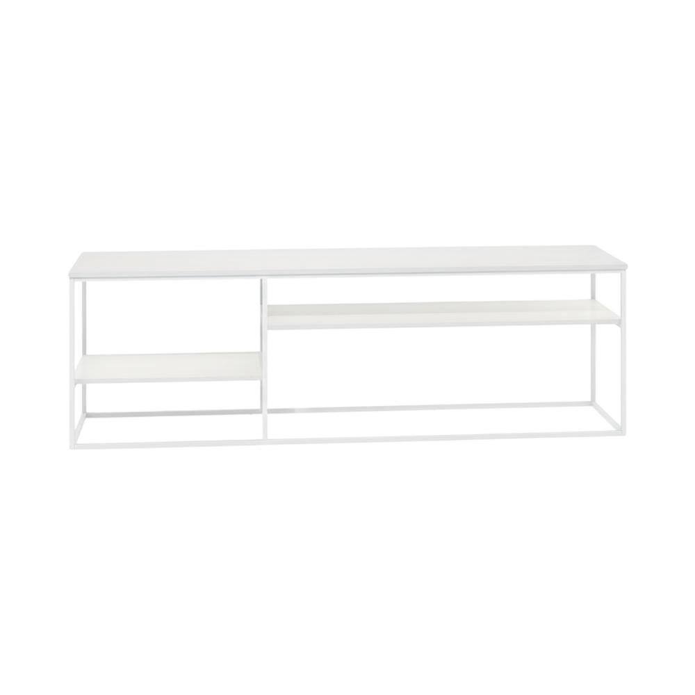 Alt View 3. FurniFact - Modern White TV Stand for 78 Inch TVs with Solid Wood Construction - White.