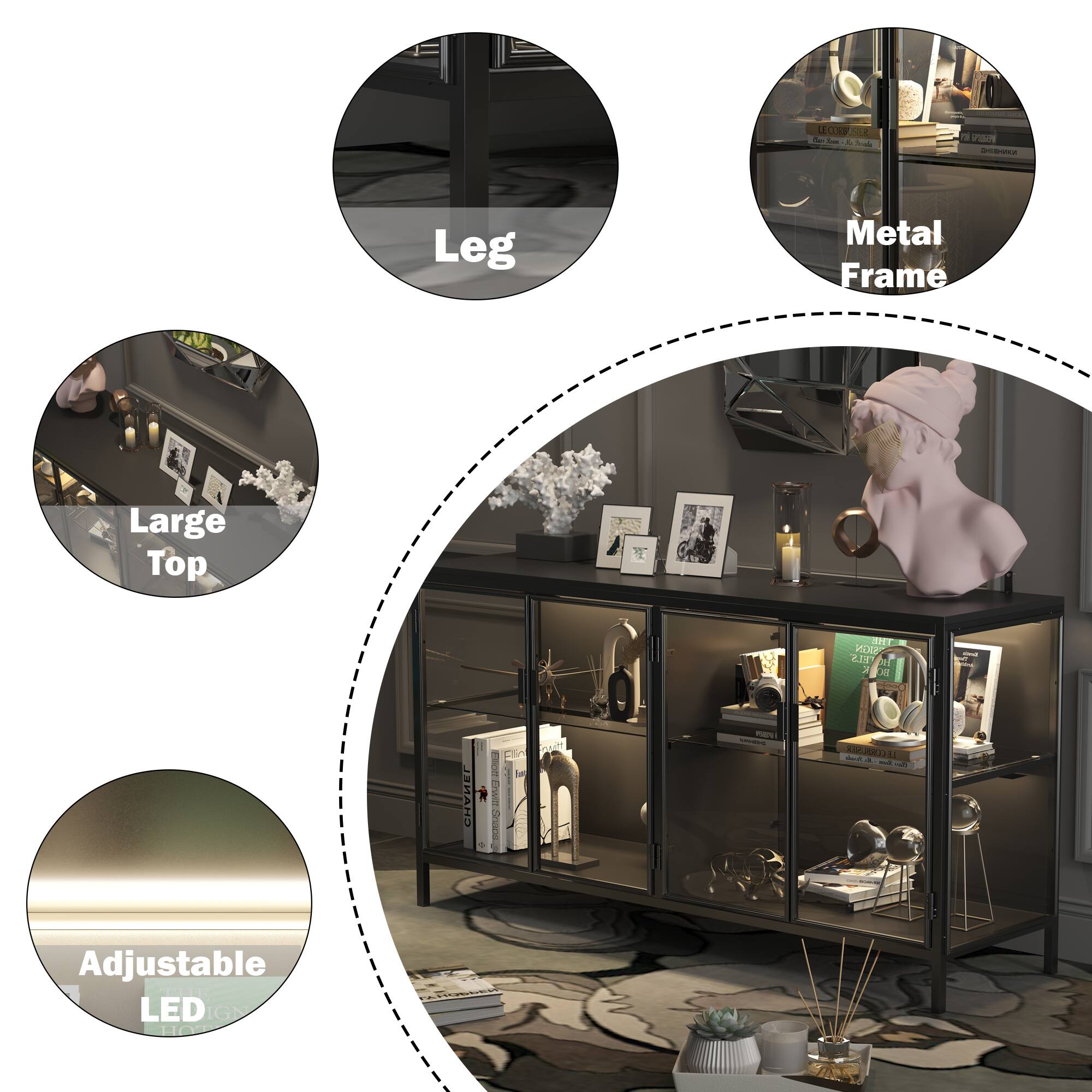 LECOE Jea d N Leg Metal Frame Large Top TNT SKIN RLS  - CHANEL - le CON ABERED L  - I sa Adjustable | LED G 10