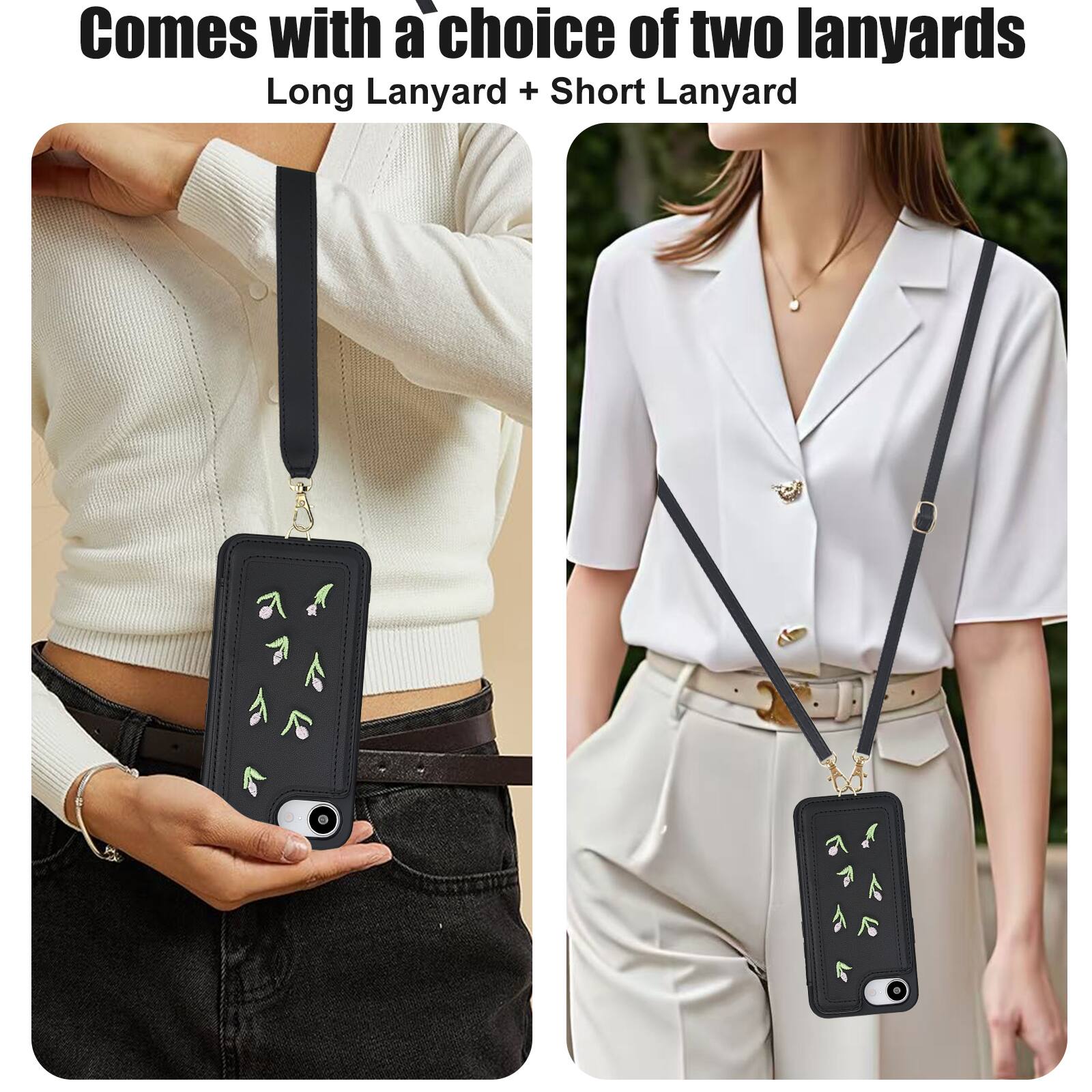 Comes with a choice of two lanyards  
Long Lanyard + Short Lanyard