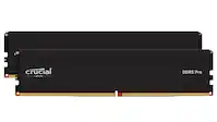 Crucial - Pro 32GB (2x16GB) DDR5 5600MHz C46 UDIMM Desktop Memory - Black - Front_Zoom