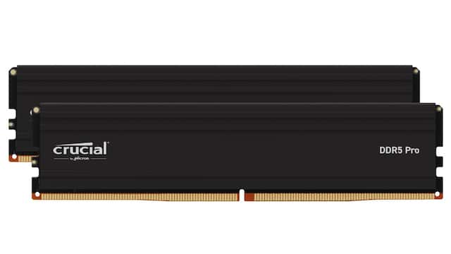 Crucial Pro 64GB (2x32GB) DDR5 5600MHz C46 UDIMM Desktop Memory Crucial Pro 64GB (2x32GB) DDR5 5600MHz C46 UDIMM Desktop Memory