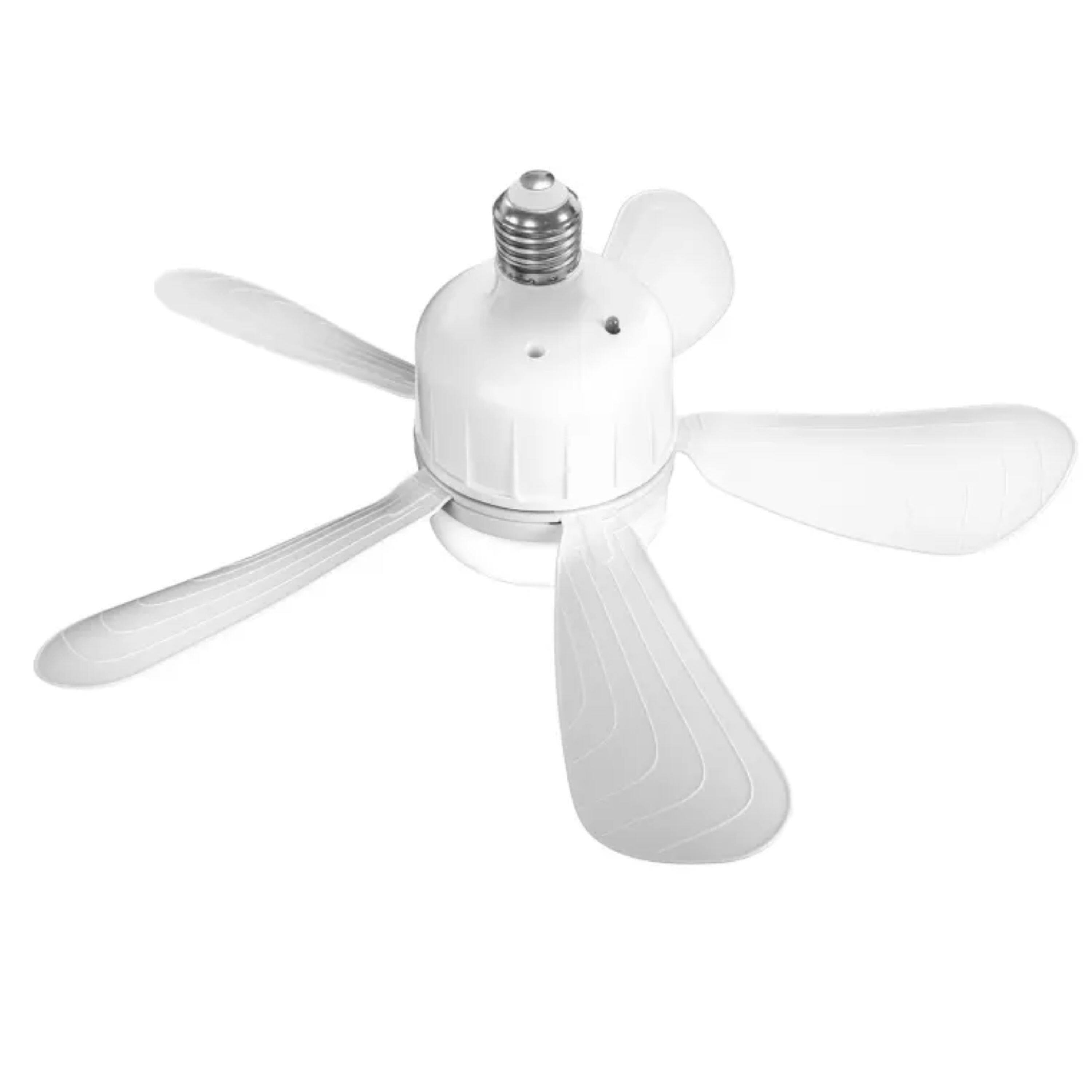 Angle. Kitcheniva - Ceiling Socket Fan Light 12W For Bedroom And Living Room - White.