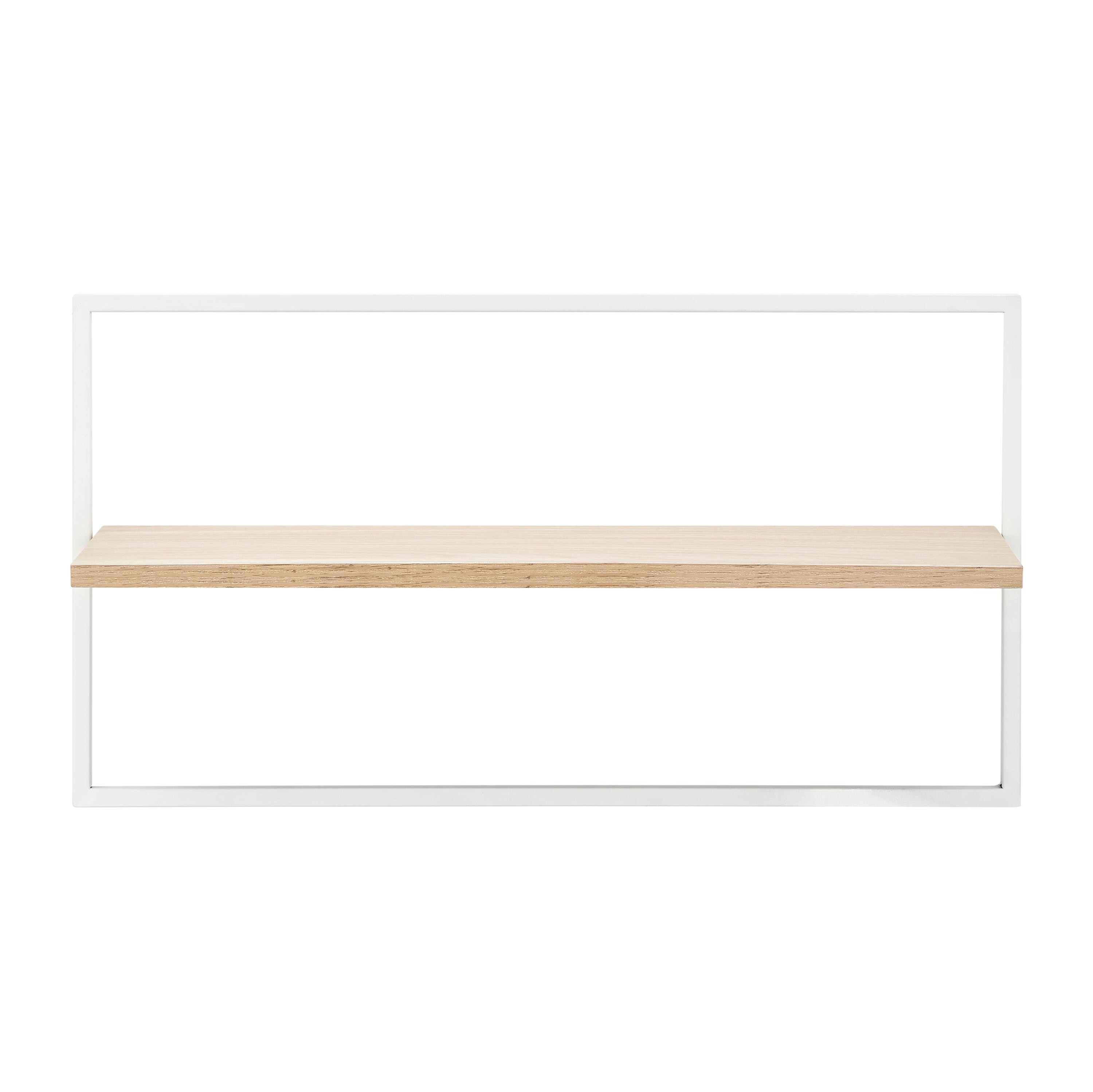 Alt View 7. Danya B - Framed 4-Piece Shelf Set - White Metal Frame and Maple MDF Shelves - White, Maple.