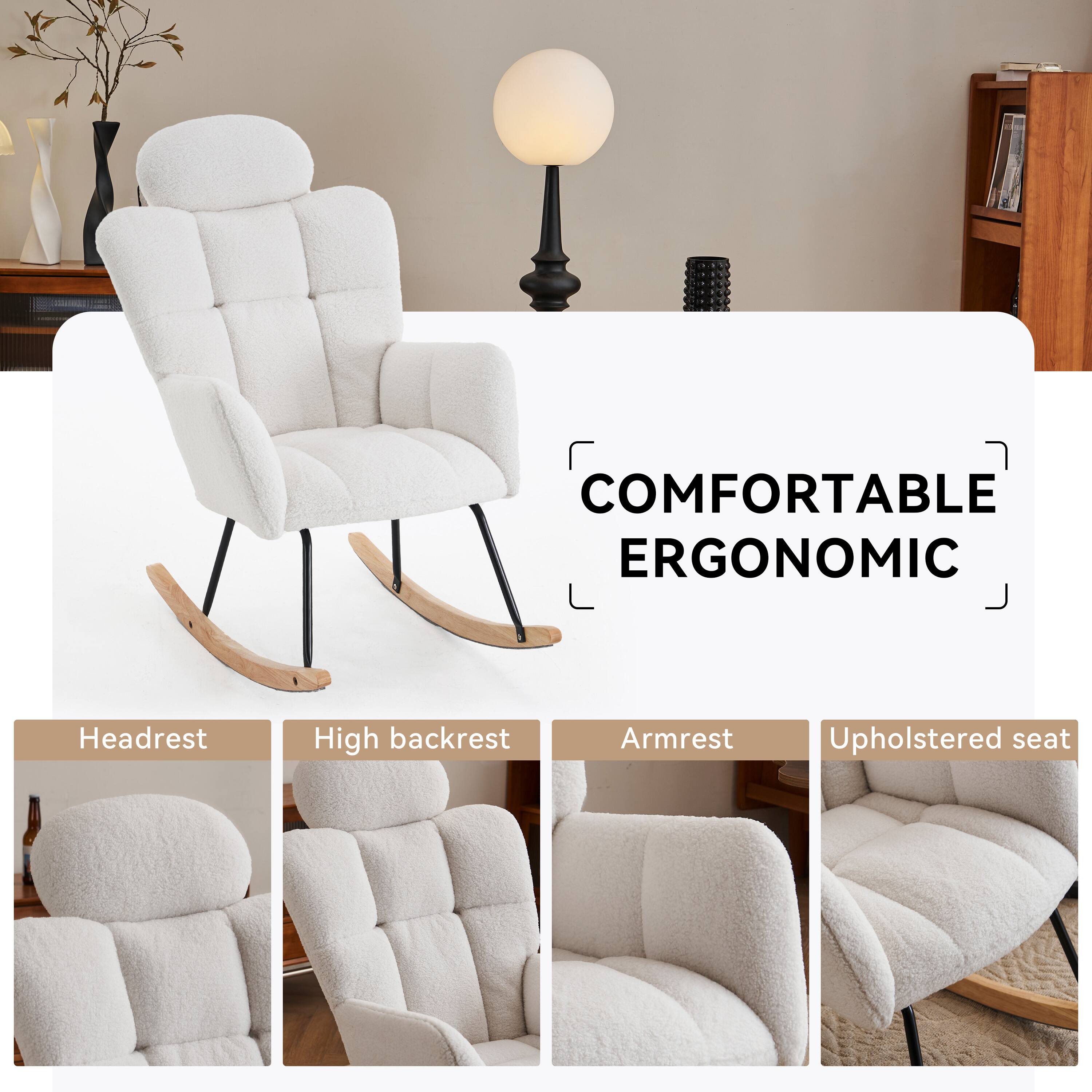 COMFORTABLE ERGONOMIC

Headrest  
High backrest  
Armrest  
Upholstered seat