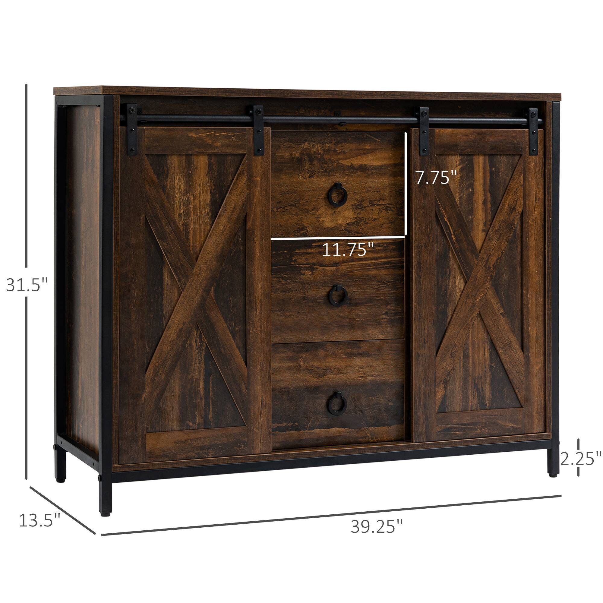 Width: 39.25"
Height: 31.5"
Depth: 13.5"
Drawer: 11.75"
Handle: 7.75"
Leg: 2.25"