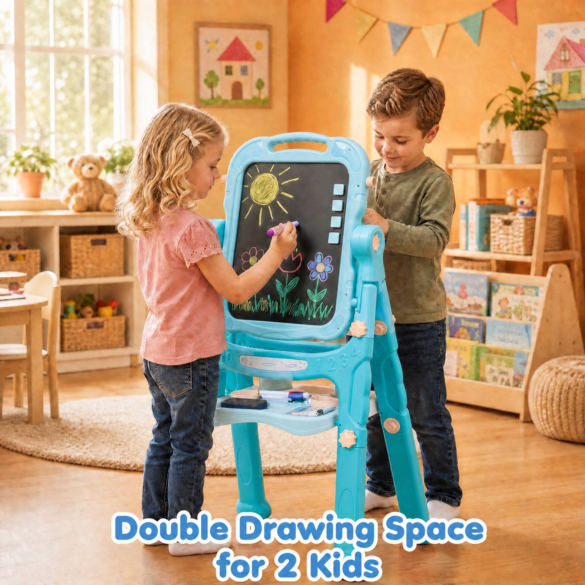 1234  
Double Drawing Space for 2 Kids